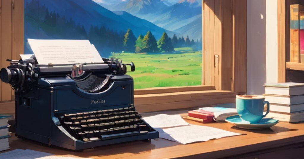 Vintage typewriter on a desk